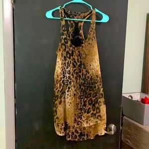 Leopard print short dress